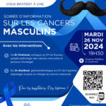 Affiche soirée de sensibilisation sur les cancers masculins