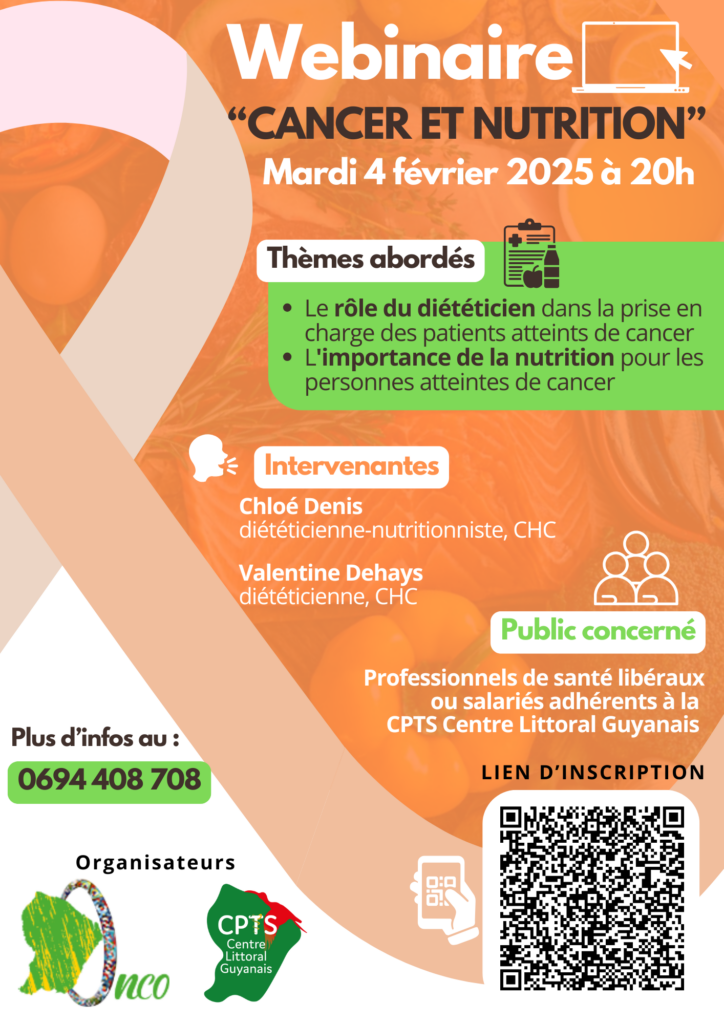 Affiche webinaire Cancer et Nutrition